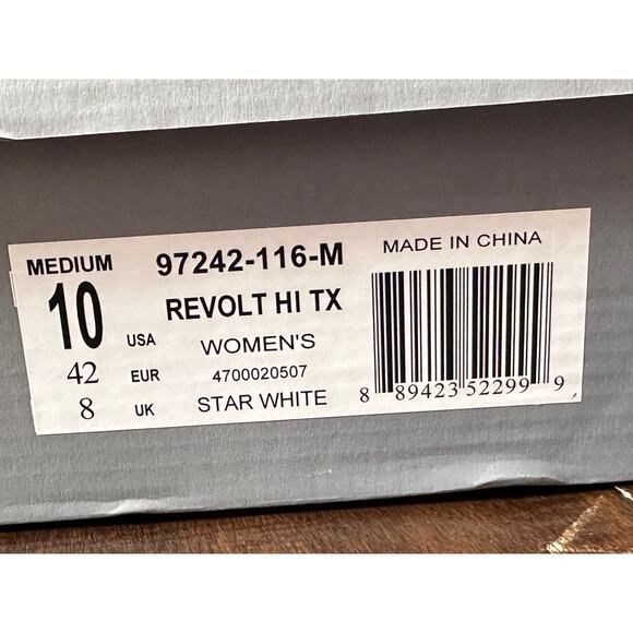 Palladium Star White Shoes‎ Women's 10 Medium REVOLT HI Tops Industrial Grunge - Picture 10 of 11